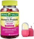 FitMania Spring Valley Women's Cranberry Probiotic Supplement Spring Valley Vegetarische Gummi, Himbeere Zitronen, 60 Graf und ein Geschenk Ice Roller für Gesicht