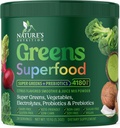 Greens Powder Superfood - Premium Organic Super Greens Juice Powder - Verpackt mit Probiotika, Weizengras, Enzyme, Spirulina, Chlorella für Verdauungs- und Gutgesundheit, Smoothie Drink Mix - 28 Portionen