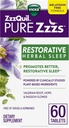 ZzzQuil PURE Zzzs Restaurative Kräuterschlaf, Tabletten, frei von Drogen und Hormonen, Melatonin-freie Formel, Valerian Root, Hops, Leidenschaft Blume, Schlafhilfen für Erwachsene, 60 Count