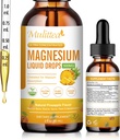 Magnesium Flüssigkeitstropfen - hohe Absorption 5-in-1 Magnesium Complex Supplement mit Magnesium Glycinat, Malat, Citrat, Taurat - für Knochen, Muskeln, Nerves & Energy - Vegan, Zuckerfrei, 2 Fl.oz