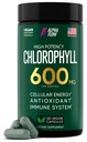 Chlorophyll Kapseln 600 mg - Natürliche Chlorophyll Pillen für Damen und Herren - Hochverfügbare Chlorophyll Ergänzung für Energie, Immunität, Haut + interner Deodorant