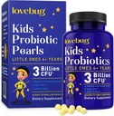 LOVEBUG Probiotika für Kinder - Kinder Probiotische Chewables mit Präbiotika für Aged 4+, Tägliche Kinder Gut Gesundheit, Verbrauch, Verdauungs- und Immununterstützungsergänzung, Sugar-Free, 60 Soft Pearls