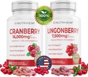 Alles in einem PAC Bundle - Cranberry & Lingonberry Kapseln - Vitamin C und 25% Proanthocyanidine für Urinary Tract, Gut Health, Antioxidant Support - Non-GMO, Gluten-Free, Vegan Supplement
