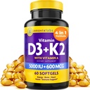 InnovixLabs Vitamin D3 K2-5000 IU Vitamin D3 Plus 600 mcg Vitamin K2 MK4 und MK7 für maximale Kalziumabsorption, unterstützt Knochen, Immune, Herzgesundheit, 3rd Party Getestet, Glutenfrei, 60 Softgels