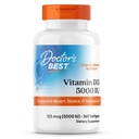 Doctor's Best Vitamin D3 5000 IE Softgels für Männer und Frauen - Vitamin D Supplement für Immunsystem & Herzgesundheitsunterstützung, 125 mcg pro Portion, Vit D 3, Non GMO, Glutenfrei, Sojafrei - 360 Softgels