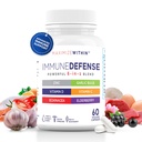 Maximale Slim Leistungsstarke 6-in-1 Immununterstützungsergänzung mit Zink, Vitamin C, Elderberry, Vitamin D, Echinacea, & Knoblauch, 60 Count