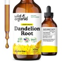 Wild & Organic Dandelion Root Extract Drops - Liver Cleanse Detox Support - Dandelion Tincture for Liver Health - Vegan, Zucker & Alkoholfreie Flüssigergänzung - 4 oz