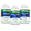 Enzym Science Graceful Aging Bundle mit Pea 60, Stem XCell Pro 60 & Telomere 30