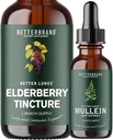 BetterLungs Mullein Blatt Extrakt und Elderberry Tinkture Bundle - Lung Health Support