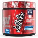 BPI Sports 1.M.R Vortex Pre Workout Powder – High Stim Preworkout für Männer und Frauen mit Glycerin, Koffein, Niacin und Kräuterextrakten – Energie, Fokus & Endurance – Blauer Raz Flavor – 50 Portionen