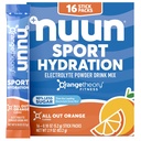 Nuun Sport Elektrolyt Pulver-Packets mit Magnesium, Kalzium, Kalium, Chlorid und Natrium, Hydration-Packets für On-The-Go, All Out Orange Flavor, Gluten Free & Vegan, 16 Single Servings