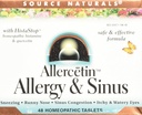 Quelle Naturals Allercetin Allergy & Sinus, Homöopathische Tabletten, 48 Tabletten