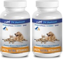 Dog Bone Supplement - Haustiere Ultra Vitamine - für Hunde und Katzen - Immungesundheit - Haar- und Mantelvorteile - Vitamin b12 für Hunde - 180 Treats (2 Flaschen)