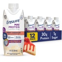 Gewährleistung Max Protein Shake | Cherry Cheesecake | Bereit zu trinken | 30g Protein für Muskelgesundheit | 1g Zucker, 4g Fiber | 11 fl oz, 12 Pack