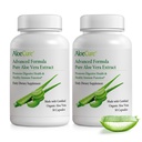 AloeCure Organic Aloe Vera Kapseln, 160.000mg Innere Aloe Blatt Äquivalent per Servieren, Stützgut, Verdauungs- und Immungesundheit, hilft Balanced Stomach Acidity, Aloin Free, 30Caps x 2Btl