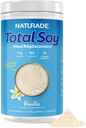 Naturade Total Soy Protein Powder - 13g Protein & 130 Calories per Servieren - Zero Trans Fat - Non-GMO Soy - Lactose & Glutenfrei - Vanille (30 Portionen)
