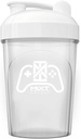 MIXT Energy Shaker Bottle, 16 Unzen. Shaker Bottle, BPA Free & Lid Mixing Technology (16 oz, Game Controller)
