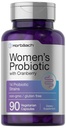 Horbäach Probiotic für Frauen mit Cranberry | 90 Vegetarische Kapseln | Nahrungsergänzungsmittel mit 14 Probiotischen Strainen | Non-GMO, Glutenfreie Ergänzung