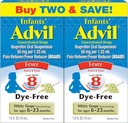 Advil Infants' Fever Reducer/Pain Reliever Dye-Free, 50mg Ibuprofen Concentrated Drops (White Grape Flavor, 0.5 fl. oz. Flasche, Packung von 2)