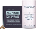 Haut Hydration & Schlafhilfe Set | Anti-Aging & Schlaf-Unterstützung mit Hyaluronsäure, Ceramide, Antioxidantien, Melatonin und Ashwagandha | Radiant Skin & Restful Sleep Pack