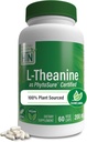 Gesundheit Thru Nutrition L-Theanine 200mg 60 Vegecaps PhytoSure Certified | Unterstützt gesunde Entspannung & Fokus | 3. Partei getestet | Clean Label, Non-GMO, Gluten & Soy Free, Allergiker