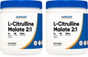 Nutricost L-Citrulline Malate 300G (2 Pack) - Reines L-Citrulline Pulver, 3000mg pro Servierung - L-Citrulline Malate