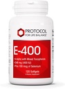 Protokoll E-400 268 (400 IU) - Vitamin E Softgels - Antioxidantienergänzung mit Selen - d-Alpha mit gemischten Tocopherolen - Dairy Free & Halal - 120 Softgels