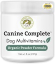 Wholistic Pet Organics Canine Complete - Dog Multivitamin Powder - 8 Oz - Tägliche Hunde-Vitamine und Ergänzungen für hausgemachte Lebensmittel - Immunsystem, Haut, Fleisch & Gesamtgesundheit - Kleine und große Zucht