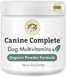 Wholistic Pet Organics Canine Complete - Dog Multivitamin Powder - 8 Oz - Tägliche Hunde-Vitamine und Ergänzungen für hausgemachte Lebensmittel - Immunsystem, Haut, Fleisch & Gesamtgesundheit - Kleine und große Zucht