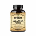 HERBALICIOUS Multi Collagen Peptide Kapseln - Non-GMO & Gluten Free Typ I, II, III, V, X hydrolysierte Collagen Ergänzungen mit Vitamin C - Unterstützt gesundes Haar, Haut, Nägel, & Gelenke - 120 Kapseln