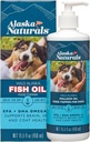 Alaska Naturals Wild Alaskan Fish Oil Supplement für Hunde Haut und Mantel mit EPA DHA Omega 3 Fettsäuren Nachhaltige flüssige Lebensmittel Topper 15.5 oz. Pumpe