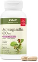 GNC Kräuter Plus Ashwagandha 600mg Ergänzung, Klinische Stärke, Vegetarisch, Relief Stress Unterstützung, 30 Servierungen