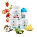 Detox Plus Kit, Daily Cleanse Pure Fiber Meal Ersatz, Drink Mix, Shake Booster und Supplement, Body Cleanse Kit für Damen, Daily System Cleanse - Erdbeere, Aloe Vera Hibiscus