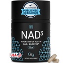 HPN NAD3 Klinische NAD+ Booster, Cellular Health & Natural Energy - NAD Ergänzung für gesundes Altern, Stoffwechselunterstützung, NRF2 & Langlebigkeit, Nicotinamid Riboside & NMN Alternative, 60ct, 30-Tage-Versorgung