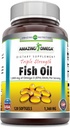 Erstaunlich Omega Triple Strength Fish Oil (Omega-3, EPA/DHA) Ergänzung | 1360 Mg pro Servieren | 120 Softgels | Non-GMO | Gluten-Free | Made in USA