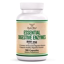 Verdauungsenzyme - 800mg Mischung aller 10 essentiellen Verdauungs- und Pankreasenzyme (Amylase, Lipase, Bromelain, Lactase, Papain, Protease, Cellulase, Maltase, Invertase) von Double Wood