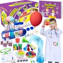 UNGLINGA 30 Experimente Science Kit für Kinder mit Lab Coat, Chemie Set STEM Toys Geburtstagsgeschenke für Jungen Mädchen, Wissenschaftler Kostüm Rolle Play Tools Educational Learning Set