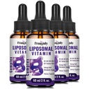 Liposomale Vitamin B Komplexe flüssige sublinguale B Komplexe Vitamine Ergänzung für Frauen Männer verbesserte Absorption methylierte B12,B1, B2, B3, B5, B6,Folate,Biotin für Energie und Immununterstützung-8.0 oz