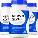 (Pack von 3) NervoVive – Original Nervo Vive Nerve Health Support Formula, Total Nerve Care mit natürlichen Inhaltsstoffen für Komfort & Signal Funktion | NervoVive24 Easy-to-Take Daily Pillen (180 Kapseln)