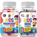 SUNNY SAM Eisengummis für Kinder &amp; Magnesium Gummi für Kinder & Erwachsene - 500mg - Kalm Magnesium Kaugummis - Magnesium Citrate Kaubare Ergänzung für Mood & Muskelunterstützung
