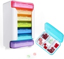 Pill Dispensers 7 Piece Set Pill Organizer 6 Mal pro Tag Wöchentliche Pille Case Pill Dispensers auf Etiketten Travel Pill Dispenser 7 Tag 42 Copartments für Medikamente Vitamin Fish Oil Supplements