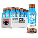 Muscle Milk Zero Protein Shake, Chocolate,20g Protein, Zero Sugar, 100 Kalorien, Calcium, Vitamine A, C & D, 4g Fiber, Energizing Snack, Workout Recovery, Packaging May Vary,11.16 Fl Oz (Pack von 12)