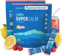 Nello Supercalm Powdered Drink Mix, Raspberry Lemonade, L Theanine, Ksm-66 Ashwagandha, Magnesium Glycinate, Vitamin D 3, Nahrungsergänzungsmittel für Entspannung & Fokus, kein Zucker, Non GMO, On The Go, (2-Pack)
