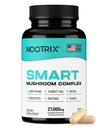 Nootrix Smart Mushrooms Complex Supplement | Unterstützt Gedächtnis, Mental Fokus, Kognitive Gesundheit & Energie | 27,000mg Bio Pilze | Lions Mane, Reishi, Cordyceps, Chaga & Turkey Tail | 120 Kapseln