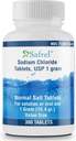 Eichhörnchen Sodium Chloride Tabletten 1 g, USP | Normalsalz Tabletten | (15.4gr.) | Elektrolyte Replenisher Hydration Drink (300 Count (Pack von 1))
