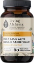 Heilige Basilika-Ergänzungen - Hl. Basilikum mit natürlichem Zitronenbalsam - Tägliche Ergänzungen für Damen und Herren - Vegan, Non-GMO - Living Alchemy, 60 Stück