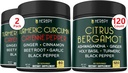 Bundle 2-Pack 7in1 Curcumin Supplement & 6in1 Citrus Bergamotte Ergänzung für Verdauung, Entspannung, Herzgesundheit & Immun