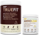 RSP NUTRITION Vegan AminoLean Pre Workout Energy (Pineapple Coconut 25 Servings) mit TrueFit Protein Powder (Chocolate 2 LB)