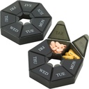 Weekly Pill Organizer - (Pack of 2) 7-Day Pill Container - Arthritis Friendly Portable & Compact Travel Case Daily Compartment Medicine Pills Box for Supplements, Medication, Vitamins and Fish Oils