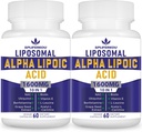 Liposomale Alpha-Liposäure 1600mg pro Servierung,Alpha-Liposäure Nahrungsergänzungsmittel für Antioxidans Gesundheit, Energie und Stoffwechsel-Gluten Free&Non GMO 120 Kapseln